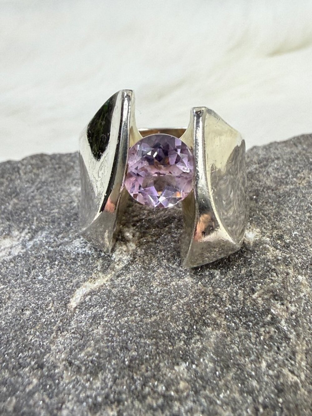 Sterling Silver Amethyst Ring MSI 925 Thailand Size 8